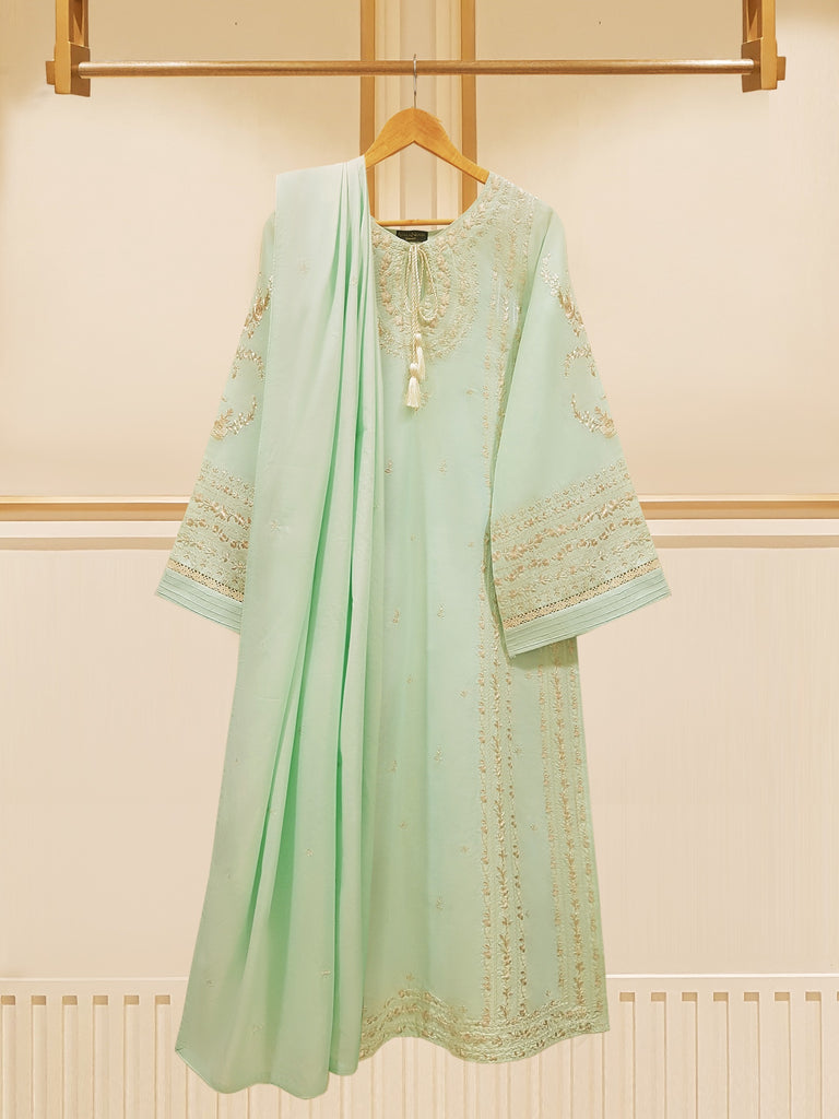 3 Piece - Embroidered Cambric Suit S108680
