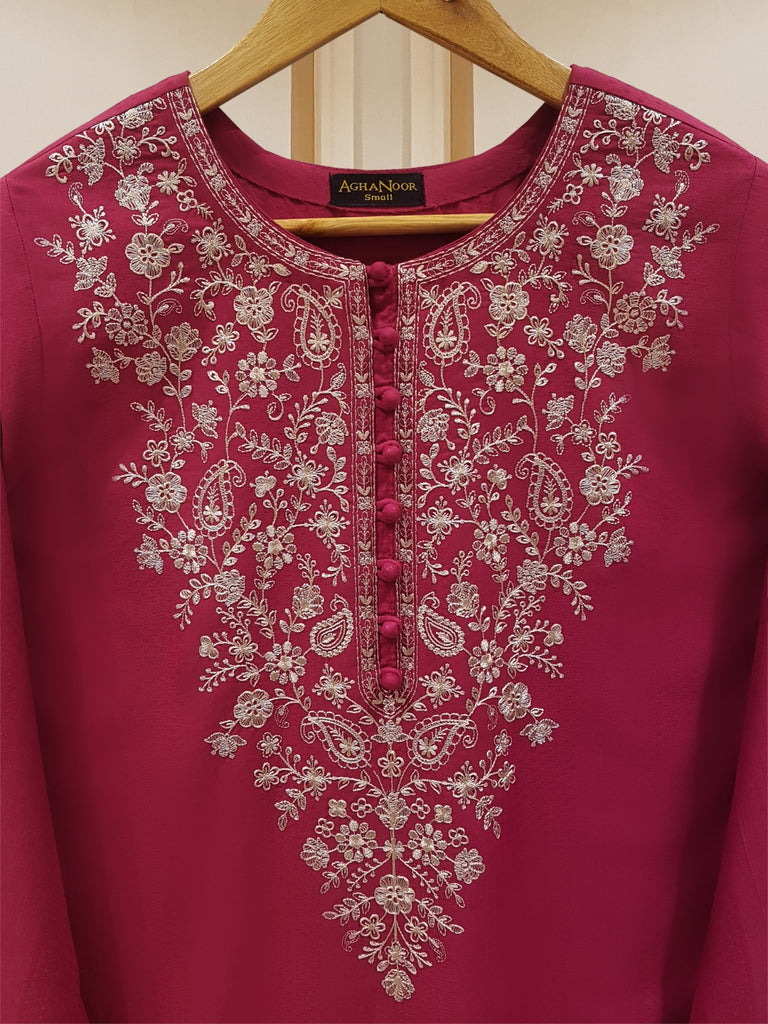 PURE EMBROIDERED JACQUARD LAWN SHIRT S106931