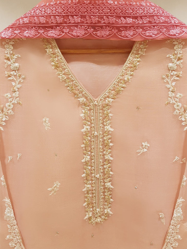 TWO PIECE PURE ORGANZA EMBROIDERED SHIRT WITH DUPATTA S106963
