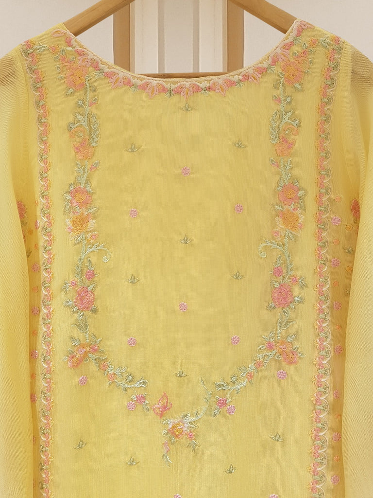 PURE COTTON NET EMBROIDERED SHIRT S107426