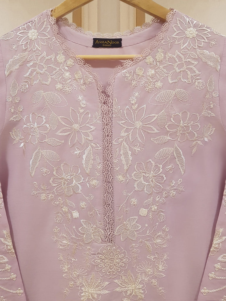 TWO PIECE FINE PIMA FULLY EMBROIDERED SHIRT WITH PANT S107722