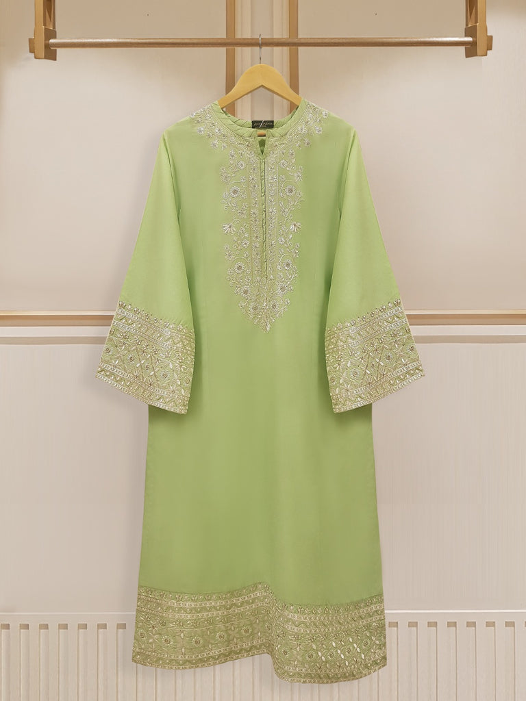 TWO PIECE FINE PIMA FULLY EMBROIDERED SHIRT WITH PANT S107794