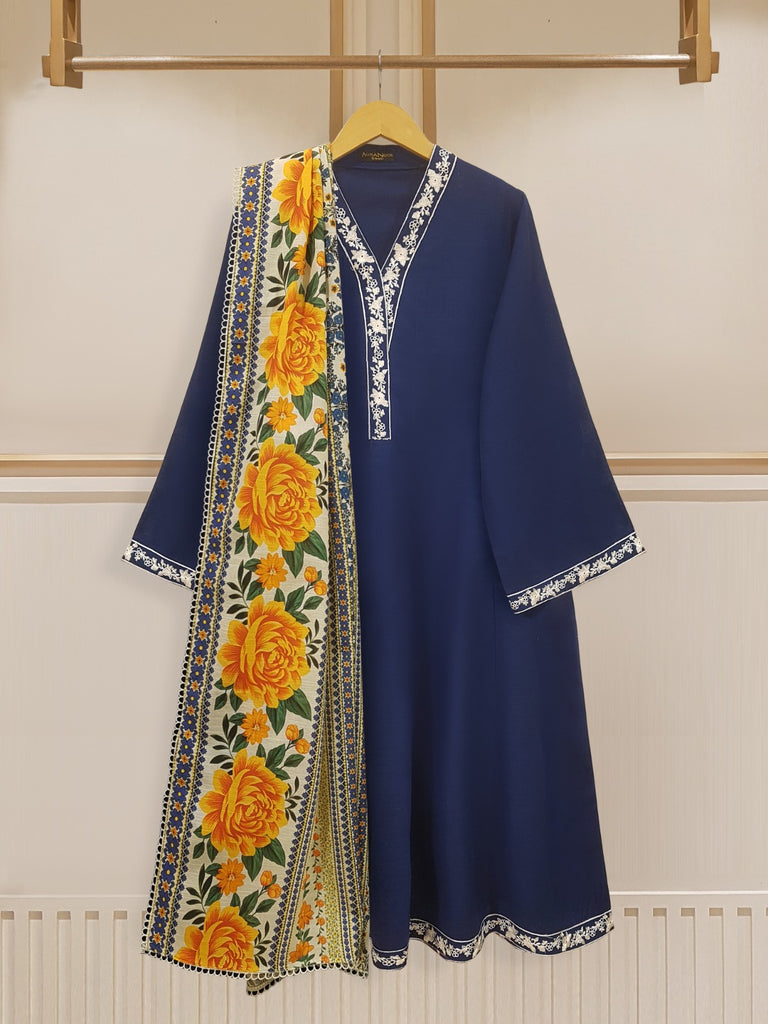 3 PIECE - EMBROIDERED KHADDAR SUIT S108068