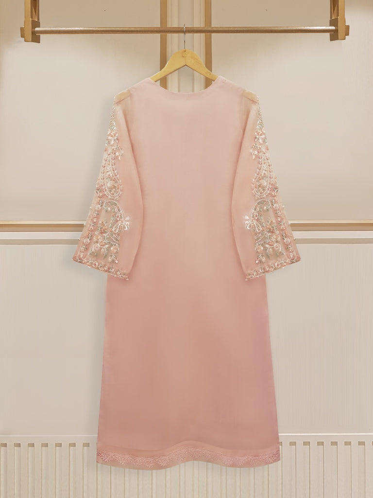 3 Piece - Pure Organza Embroidered Suit S108121