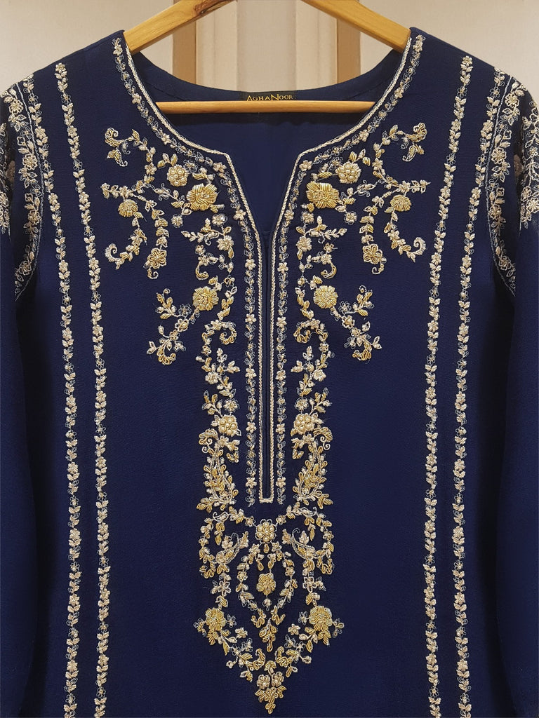 (Unstitched) 3 Piece - Embroidered Cotton Net Suit S108169