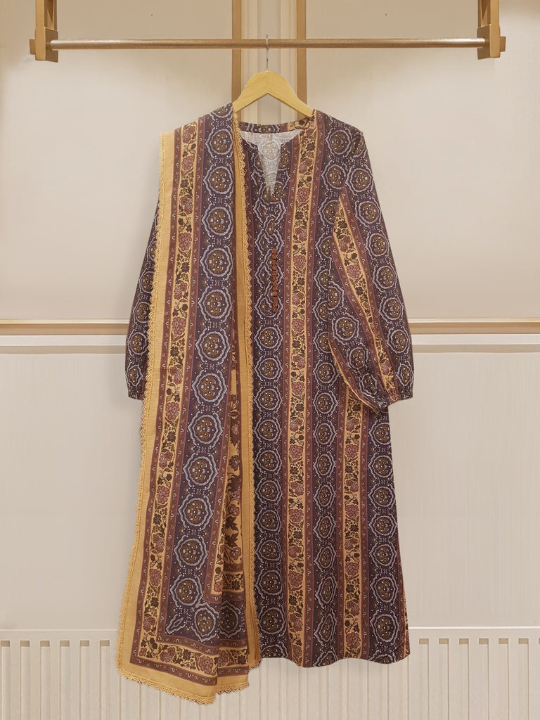 2 Piece - Printed Khaddar Suit S108182