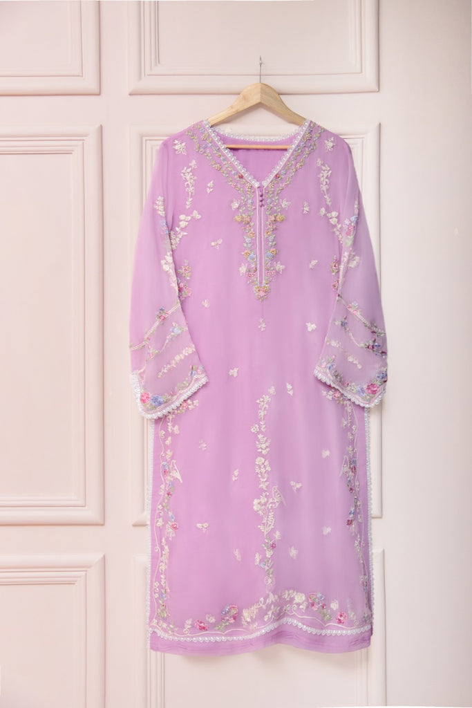 TWO PIECE 100% PURE CHIFFON HEAVILY EMBROIDERED S104813 (UNSTITCHED)