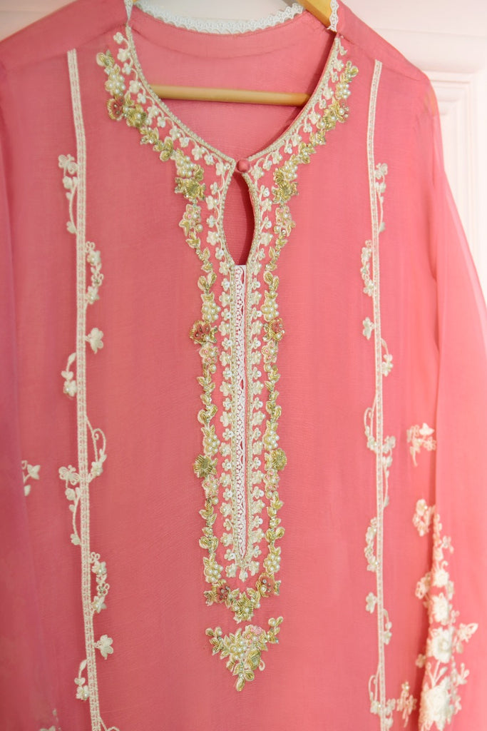 TWO PIECE 100% PURE CHIFFON HEAVILY EMBROIDERED S104840 (UNSTITCHED)