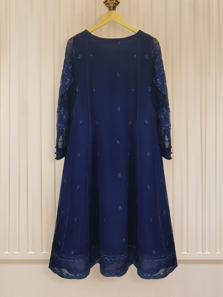 TWO PIECE 100% PURE CHIFFON HEAVILY EMBROIDERED S105168