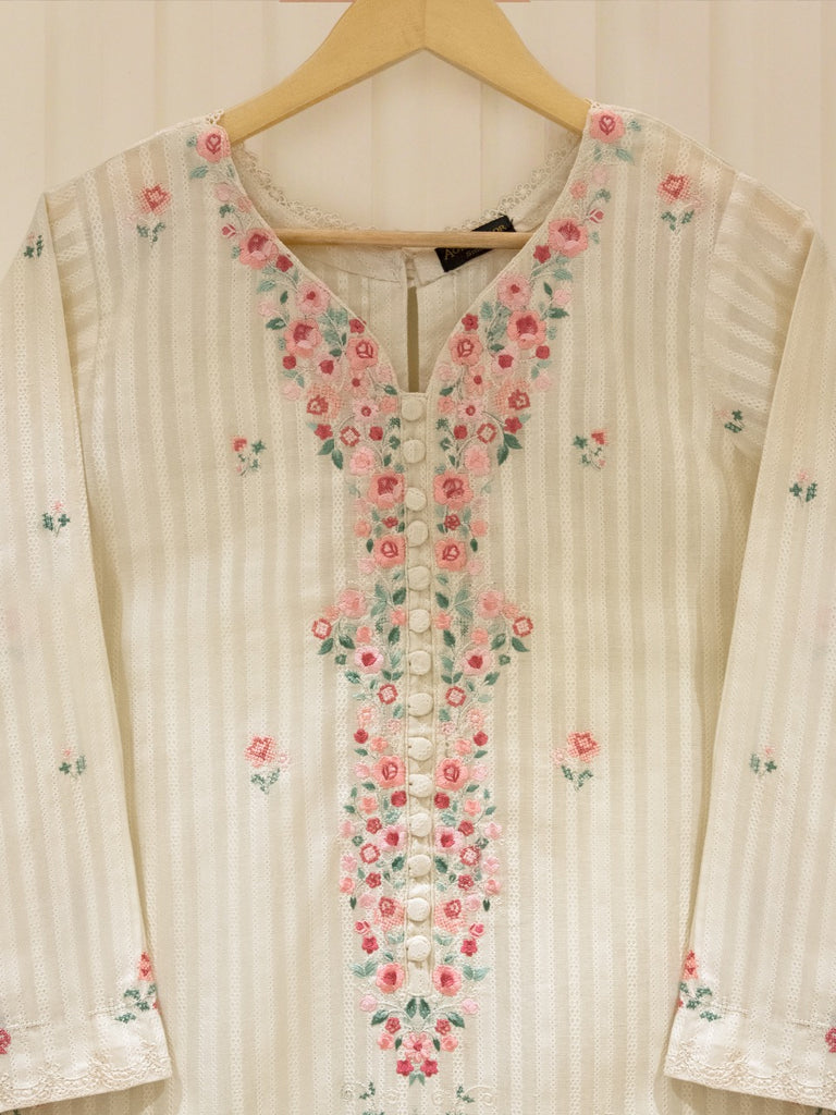 PURE JACQUARD LAWN EMBROIDERED SHIRT S105485