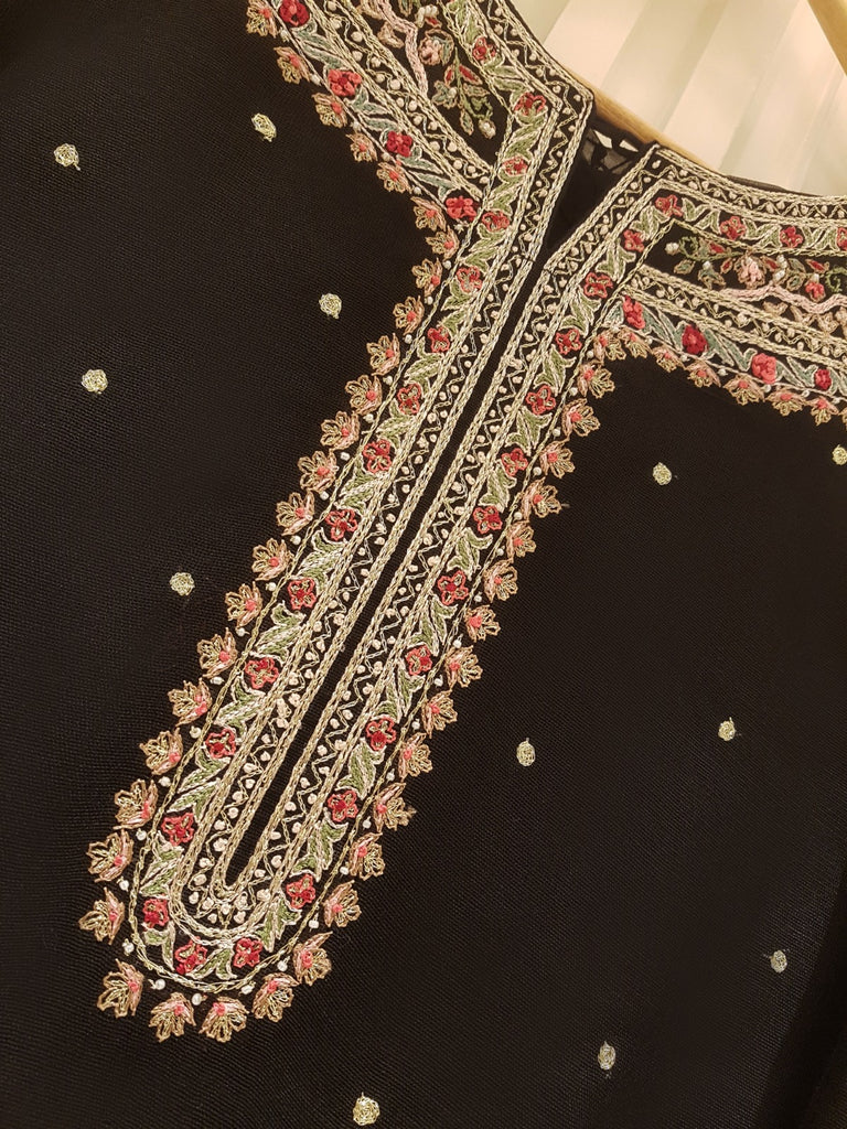 PURE COTTON NET HAND EMBROIDERED SHIRT AND PANTS S106489