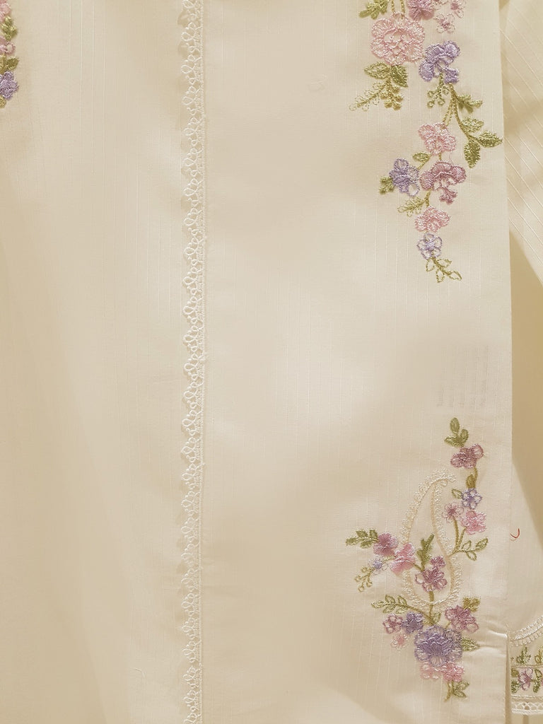 PURE EMBROIDERED JACQUARD LAWN SHIRT S106741