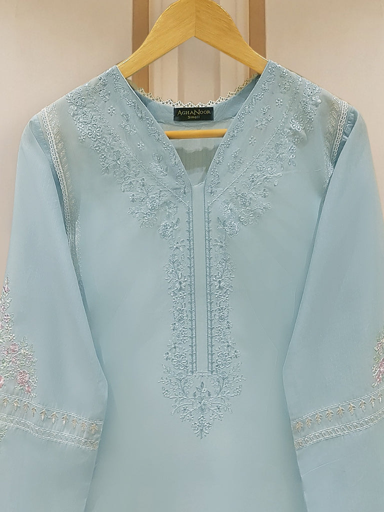 PURE EMBROIDERED JACQUARD LAWN SHIRT AND SHALWAR S106738