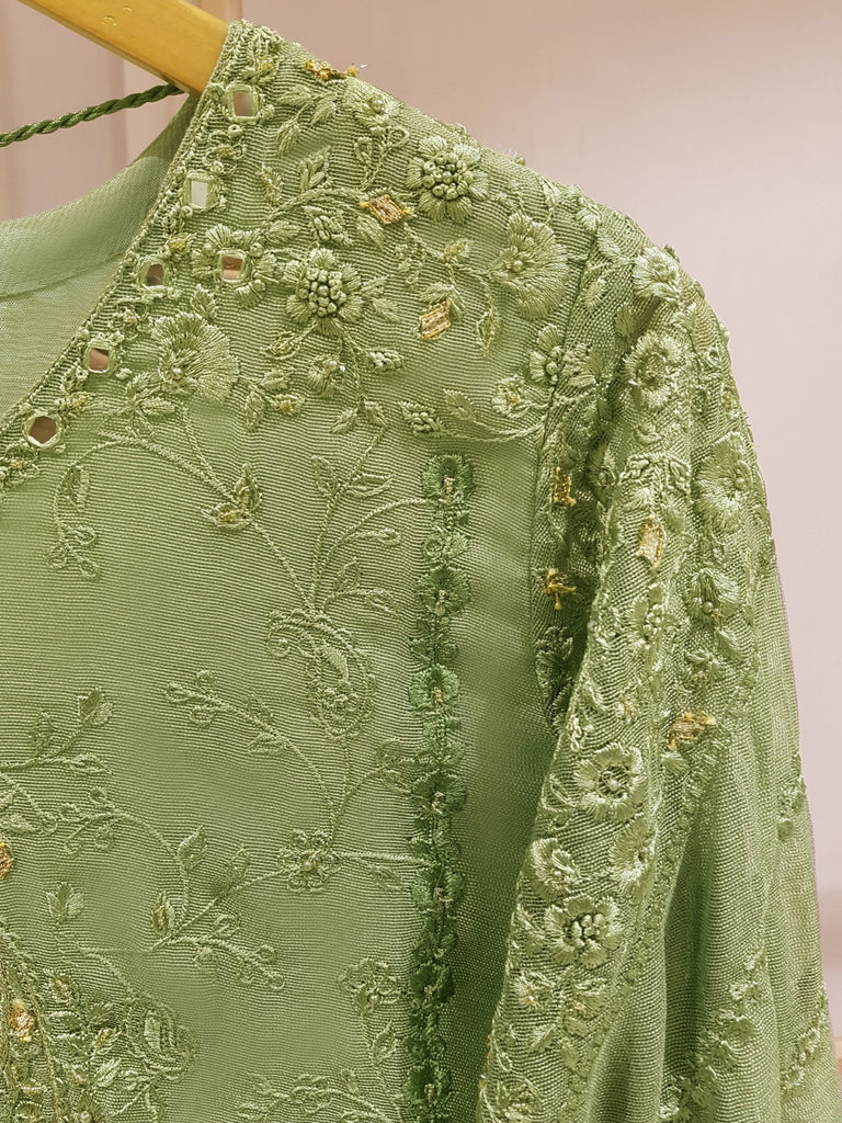 PURE COTTON NET BEAUTIFUL EMBROIDERED SHIRT AND PANTS S106737
