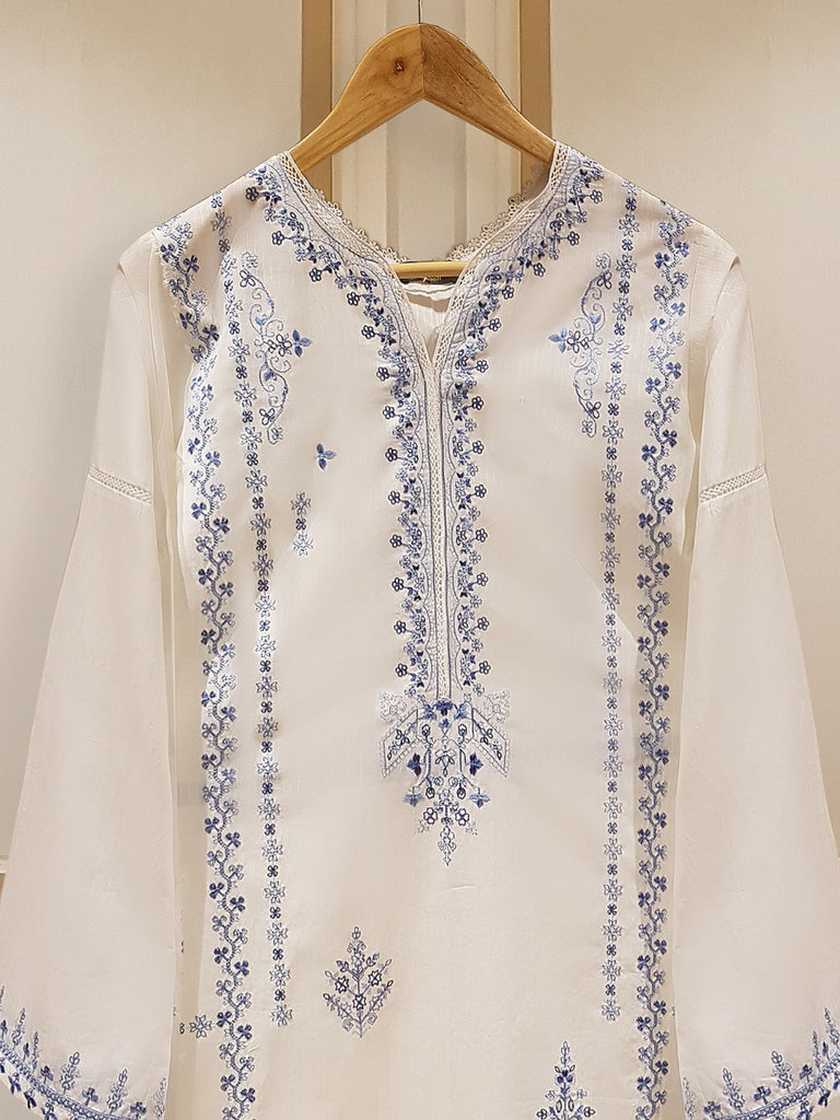 PURE EMBROIDERED JACQUARD LAWN SHIRT S106768