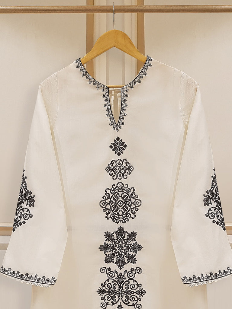 PURE EMBROIDERED JACQUARD LAWN SHIRT S106810
